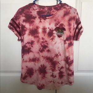 red tie dye california t-shirt